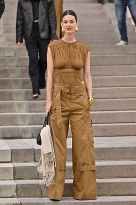 PFW Zimmerman Outside Arrivals Ophelie Guillermand arriving at Zimmerman show during Paris Fashion Week in Paris, France on March 10, 2025. Photo by Julien Reynaud APS-Medias ABACAPRESS.COM Paris France  Copyright: xReynaudxJulien APS-Medias ABACAx