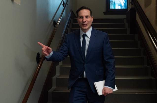 March 10, 2025, Ottawa, On, Canada: Liberal MP for Eglinton-Lawrence Marco Mendicino heads to caucus, Monday, March 10, 2025 in Ottawa. Ottawa Canada  - ZUMAc35_ 20250310_zaf_c35_042 Copyright: xAdrianxWyldx