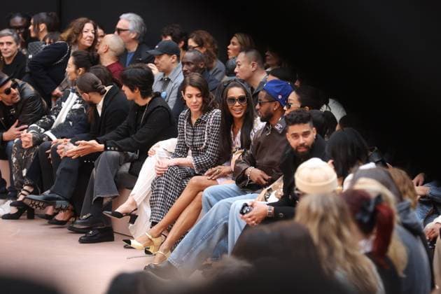 PFW Chanel Front Row Charlotte Casiraghi and Naomi Campbell attending the Chanel Womenswear Fall Winter 2025-2026 show as part of Paris Fashion Week in Paris on March 10, 2025, France. Photo by Jerome Domine ABACAPRESS.COM  Copyright: xDominexJerome ABACAx