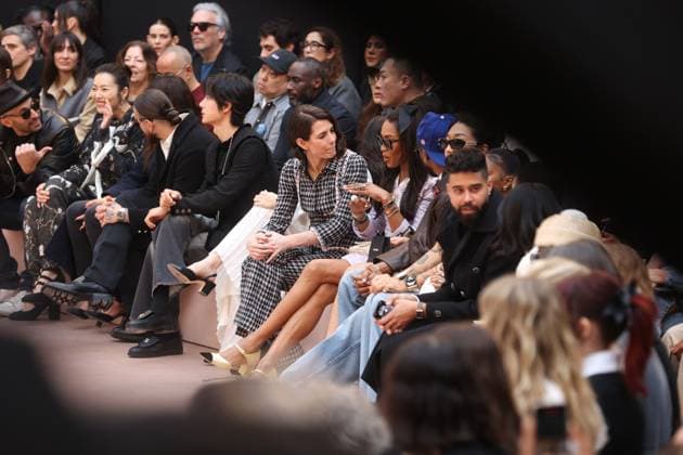 PFW Chanel Front Row Charlotte Casiraghi and Naomi Campbell attending the Chanel Womenswear Fall Winter 2025-2026 show as part of Paris Fashion Week in Paris on March 10, 2025, France. Photo by Jerome Domine ABACAPRESS.COM  Copyright: xDominexJerome ABACAx