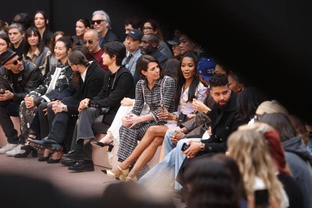 PFW Chanel Front Row Charlotte Casiraghi and Naomi Campbell attending the Chanel Womenswear Fall Winter 2025-2026 show as part of Paris Fashion Week in Paris on March 10, 2025, France. Photo by Jerome Domine ABACAPRESS.COM  Copyright: xDominexJerome ABACAx