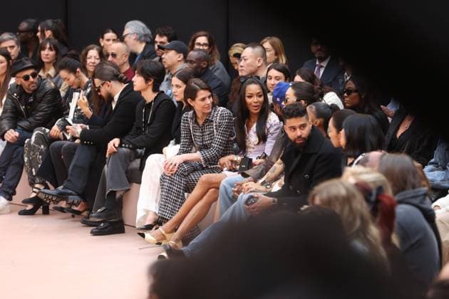 PFW Chanel Front Row Charlotte Casiraghi and Naomi Campbell attending the Chanel Womenswear Fall Winter 2025-2026 show as part of Paris Fashion Week in Paris on March 10, 2025, France. Photo by Jerome Domine ABACAPRESS.COM  Copyright: xDominexJerome ABACAx