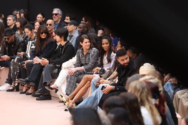 PFW Chanel Front Row Charlotte Casiraghi and Naomi Campbell attending the Chanel Womenswear Fall Winter 2025-2026 show as part of Paris Fashion Week in Paris on March 10, 2025, France. Photo by Jerome Domine ABACAPRESS.COM  Copyright: xDominexJerome ABACAx