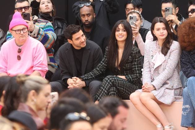 PFW Chanel Front Row Camila Cabello and her boyfriend Henry Junior Chalhoub attending the Chanel Womenswear Fall Winter 2025-2026 show as part of Paris Fashion Week in Paris on March 10, 2025, France. Photo by Jerome Domine ABACAPRESS.COM  Copyright: xDominexJerome ABACAx