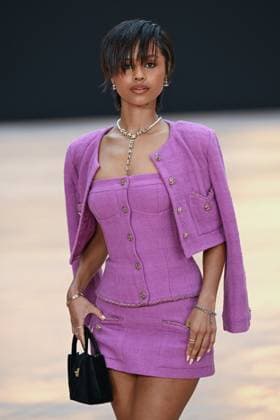 PFW Chanel Photocall Tyla attending the Chanel Womenswear Fall Winter 2025-2026 show as part of Paris Fashion Week in Paris, France on March 11, 2025. Photo by Aurore Marechal ABACAPRESS.COM Paris France  Copyright: xMarechalxAurore ABACAx