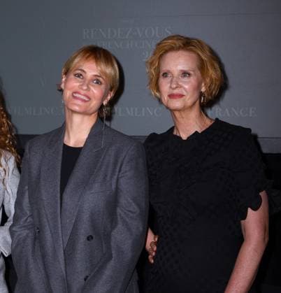 Judith Godreche At Moi Aussi Screening - NYC U.S Actress Cynthia Nixon with French actresses Judith Godreche and Tess Barthelemy pose at a screening of Godreche s film Moi Aussi at Lincoln Center Elinor Bunin Munroe Film Center in New York on March 11, 2025. Godreche has emerged as a leading figure and force for change for the MeToo movement in the French film industry. Photo by Charles Guerin ABACAPRESS.COM New York City NY United States  Copyright: xGuerinxCharles ABACAx