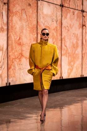 PFW - Saint Laurent Runway Models present creations by Saint Laurent for the Womenswear Ready-to-wear Fall-Winter 2025 2026 collection as part of the Paris Fashion Week, in Paris on March 11, 2025.Photo by Eliot Blondet ABACAPRESS.COM Paris France  Copyright: xBlondetxEliot ABACAx