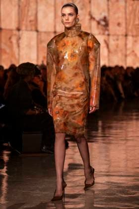 PFW - Saint Laurent Runway Models present creations by Saint Laurent for the Womenswear Ready-to-wear Fall-Winter 2025 2026 collection as part of the Paris Fashion Week, in Paris on March 11, 2025.Photo by Eliot Blondet ABACAPRESS.COM Paris France  Copyright: xBlondetxEliot ABACAx