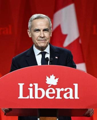 2025 Liberal Leadership Election Results Announcement In Ottawa OTTAWA, CANADA MARCH 9: Mark Carney, the newly elected leader of the Liberal Party of Canada, addresses supporters in a victory speech after the official announcement of the 2025 Liberal Leadership race results at Rogers Centre, in Ottawa, Ontario, Canada, on March 9, 2025. Ottawa Canada  Copyright: xArturxWidakx originalFilename: widak-2025libe250309_np56M.jpg