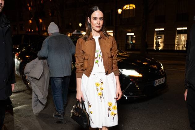 Celebrities arrive at Miu Mius after party at the Gigi club in Paris during Fashion Week PFW Sarah Paulson at Miu Mius after party at the Gigi club in Paris during Fashion Week PFW on 11 March 2025 Perusseau Da Silva Bestimage Miu Mius after party at the Gigi club in Paris during Fashion Week PFW on 11 March 2025 Paris France  Copyright: xTizianoxDaxSilvax-xPierrexPerusseaux xBestimagexTizianoxDaxSilvax-xPierrexPerusseaux xBestimagex