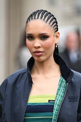 PFW Miu Miu Arrivals Nara Smith attending the Miu Miu Womenswear Fall Winter 2025-2026 show as part of Paris Fashion Week in Paris, France on March 11, 2025. Photo by Aurore Marechal ABACAPRESS.COM Paris France  Copyright: xMarechalxAurore ABACAx