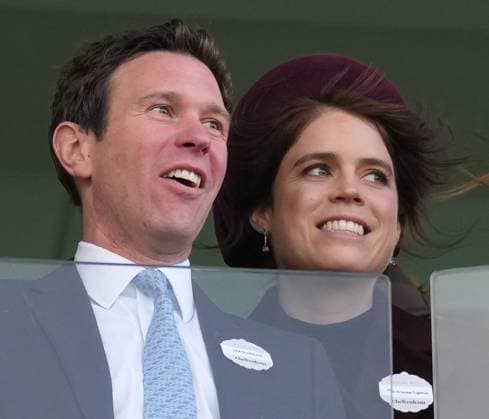 Day Two of the Cheltenham Festival Jack Brooksbank and Princess Eugenie attend day two of the Cheltenham Festival, at Cheltenham Racecourse, Cheltenham, Gloucestershire, UK, on the 12th March 2025. Picture by James Whatling Cheltenham Cheltenham Racecourse Gloucestershire United Kingdom  WHA-0786