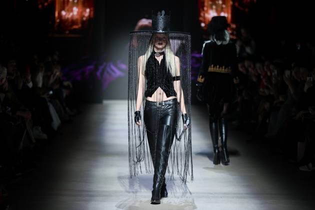 RUSSIA, MOSCOW - MARCH 13, 2025: Models showcase creations during a runway show for the Moscow Art and Industry Institute collection as part of the 4th Moscow Fashion Week at the Manege Central Exhibition Hall. Yevgeny Messman TASS  79070751