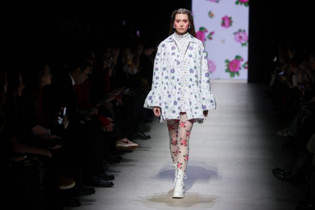 RUSSIA, MOSCOW - MARCH 13, 2025: A model showcases creations during a runway show for the Novikova Dsgn brand collection as part of the 4th Moscow Fashion Week at the Manege Central Exhibition Hall. Yevgeny Messman TASS  79071408