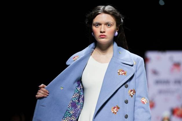 RUSSIA, MOSCOW - MARCH 13, 2025: A model showcases creations during a runway show for the Novikova Dsgn brand collection as part of the 4th Moscow Fashion Week at the Manege Central Exhibition Hall. Yevgeny Messman TASS  79071382