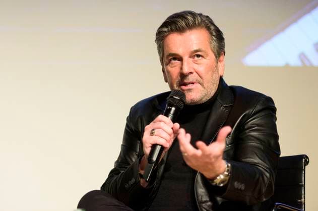 Thomas Anders bei der Übergabe einer originalen Yamaha KX5 Keytar von Modern Talking mit Kurzauftritt an die Stiftung Haus der Geschichte der Bundesrepublik Deutschland. Bonn, 11.03.2025