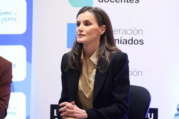 14-03-2025 Almeria Queen Letizia attend the presentation of the Princess of Girona arte 2025 award on the 2nd stage of the talent tour at the Meastro Padilla auditorium in Almeria. No Spain Â  Copyright: xPPEx