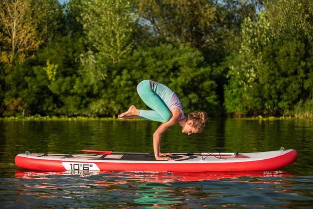 Young woman are doing yoga on a stand up paddle board SUP on a beautiful lake or river. The concept of a healthy lifestyle. Sport. Yoga. Hobby, model released, , 53657850.jpg, background, family, woman, beach, dog, water, silhouette, child, person, girl, sport, fitness, summer, nature, sun, yoga, paddle, holiday, relax, sea, sunset, sup, surfing, fun, lake, leisure, meditation, surfboard, air pump, balanced, bathing, blonde, boat, breathing technique, cobra, dying swan, fin, hobby, horizon, orange, pilates, pump up, rowing, stand up paddle, sun salutation, warrior, red, leggings, top RECORD DATE NOT STATED