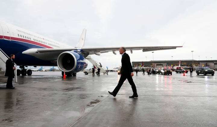 March 16, 2025, Montreal, Quebec, Canada: Prime Minister Mark Carney departs Montreal, on route to Paris, France on Sunday, March 16, 2025. Montreal Canada  - ZUMAc35_ 20250316_zaf_c35_062 Copyright: xSeanxKilpatrickx