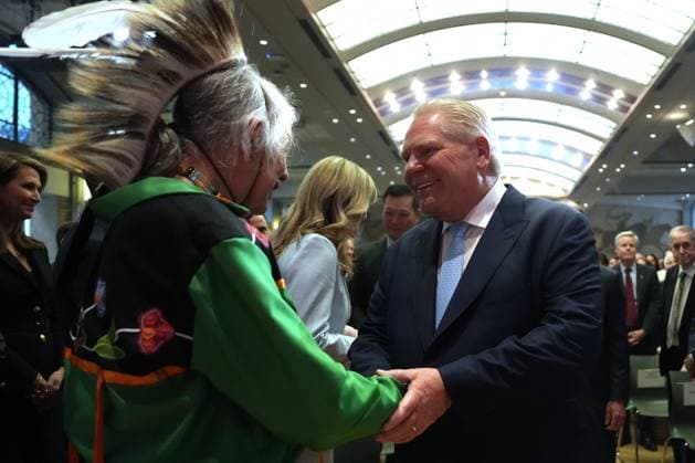 March 19, 2025, Toronto, On, CANADA: Premier Doug Ford arrives for a cabinet swearing-in ceremony in Toronto on Wednesday, March 19, 2025. Toronto CANADA  - ZUMAc35_ 20250319_zaf_c35_025 Copyright: xNathanxDenettex