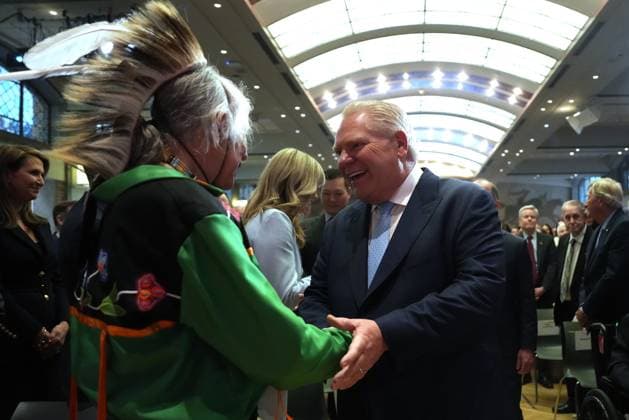 March 19, 2025, Toronto, On, CANADA: Premier Doug Ford arrives for a cabinet swearing-in ceremony in Toronto on Wednesday, March 19, 2025. Toronto CANADA  - ZUMAc35_ 20250319_zaf_c35_029 Copyright: xNathanxDenettex