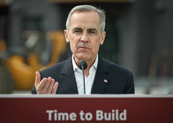 PM Mark Carney Unveils Housing Incentives And Wildfire Recovery Support EDMONTON, CANADA MARCH 20: Prime Minister Mark Carney addresses the media at a press conference in Edmonton, Alberta, on March 20, 2025. PM Carney announced $187M for Jasper™s wildfire recovery and a GST exemption for first-time homebuyers purchasing homes under $1M. Edmonton Canada  Copyright: xArturxWidakx originalFilename: widak-pmmarkca250320_npv4S.jpg