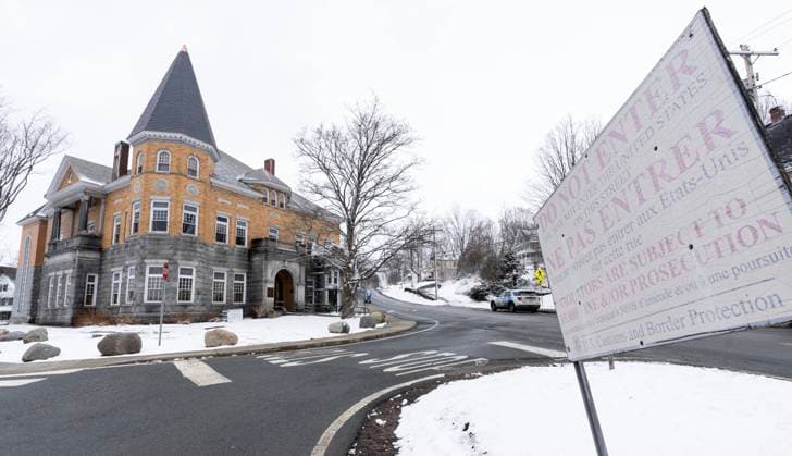 March 21, 2025, Derby Line, Vt, USA: The Haskell Free Library and Opera House is seen in Derby Line, Vt., on Friday, March 21, 2025. The town of Stanstead, Que., says U.S. authorities have unilaterally decided to close the main Canadian access to the Victorian-style library that straddles the border between the two countries. Derby Line USA - ZUMAc35_ 20250321_zaf_c35_030 Copyright: xChristinnexMuschix