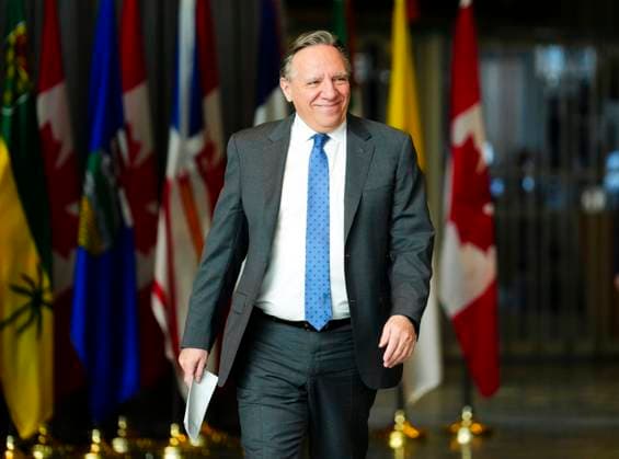 March 21, 2025, Ottawa, Ontario, Canada: Premier of Quebec Francois Legault arrives to take part in the First Ministers meeting at the National War Museum in Ottawa on Friday, March 21, 2025. Ottawa Canada  - ZUMAc35_ 20250321_zaf_c35_032 Copyright: xSeanxKilpatrickx
