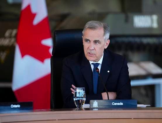 March 21, 2025, Ottawa, Ontario, Canada: Prime Minister Mark Carney takes part in the First Minister Meeting at the National War Museum inn Ottawa on Friday, March 21, 2025. Ottawa Canada  - ZUMAc35_ 20250321_zaf_c35_087 Copyright: xSeanxKilpatrickx