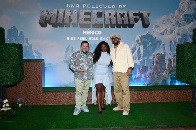 (L-R) Jack Black, Danielle Brooks and Jason Momoa attend the Photocall for the Minecraft film at Mexico City St. Regis Hotel. on March 21, 2025 in Mexico City, Mexico. Mexico City Mexico - ZUMAe321 20250321_zia_e321_023 Copyright: xCarlosxTischlerx