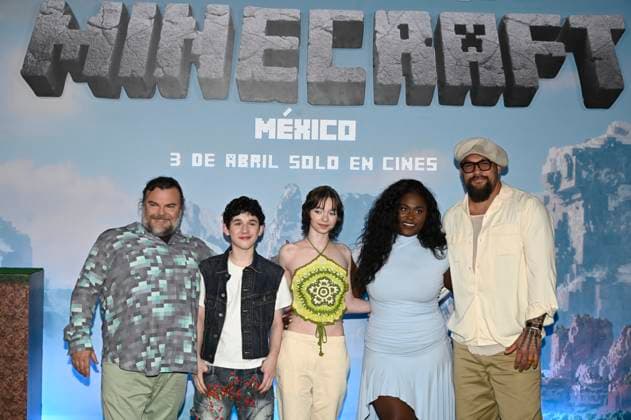 (L-R) Jack Black, Sebastian Eugene Hansen, Emma Myers, Danielle Brooks and Jason Momoa attend the Photocall for the Minecraft film at Mexico City St. Regis Hotel. on March 21, 2025 in Mexico City, Mexico. Mexico City Mexico - ZUMAe321 20250321_zia_e321_036 Copyright: xCarlosxTischlerx