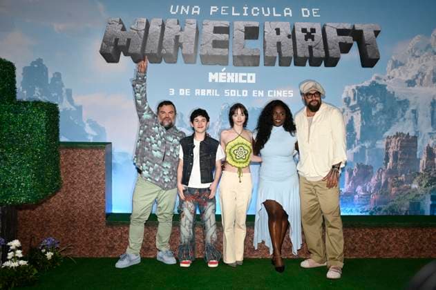 (L-R) Jack Black, Sebastian Eugene Hansen, Emma Myers, Danielle Brooks and Jason Momoa attend the Photocall for the Minecraft film at Mexico City St. Regis Hotel. on March 21, 2025 in Mexico City, Mexico. Mexico City Mexico - ZUMAe321 20250321_zia_e321_043 Copyright: xCarlosxTischlerx