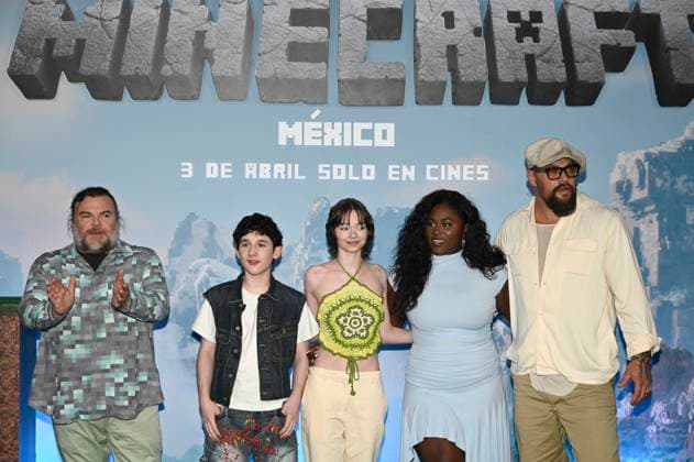 (L-R) Jack Black, Sebastian Eugene Hansen, Emma Myers, Danielle Brooks and Jason Momoa attend the Photocall for the Minecraft film at Mexico City St. Regis Hotel. on March 21, 2025 in Mexico City, Mexico. Mexico City Mexico - ZUMAe321 20250321_zia_e321_044 Copyright: xCarlosxTischlerx