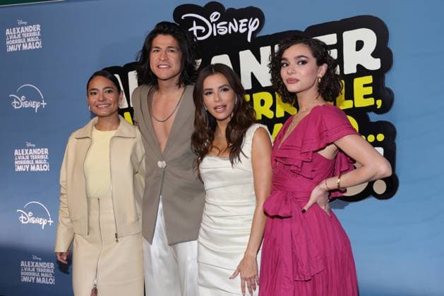 March 21, 2025, Mexico City, Ciudad de Mexico, Mexico: (L-R) Mabel Cadena, Cristo Ferno¡ndez, Eva Longoria, Paulina Chavez attend the red carpet for Alexander and the Terrible, Horrible, No Good, Very Bad Road Trip film premiere at Sofitel Mexico City Reforma. on March 21, 2025 in Mexico City, Mexico. Mexico City Mexico - ZUMAe321 20250321_zea_e321_003 Copyright: xYamakxPereax