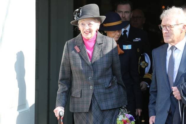 21-03-2025 Denmark Queen Margrethe with mayor Michael Vindfeldt attend the memorial service in connection with the 80th anniversary of the mistaken bombing of the French School in Frederiksberg. On March 21, 1945, the French School was tragically bombed by mistake and 116 people lost their lives, including 87 children. Â  Copyright: xPPEx