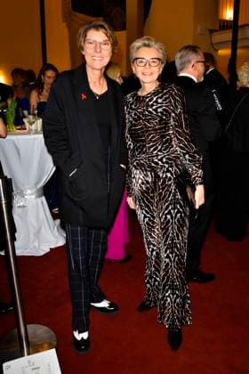 Bettina Boettinger mit Rafaela Wilde zu Gast beim Empfang bei der 15.Festliche Operngala der Deutschen Aids Stiftung in der Deutsche Oper am Rhein am 22.03.2025 in Duesseldorf, NRW Deutschland *** Bettina Boettinger with Rafaela Wilde at the reception of the 15th Festive Opera Gala of the German Aids Foundation at the Deutsche Oper am Rhein on 22 03 2025 in Duesseldorf, NRW Germany