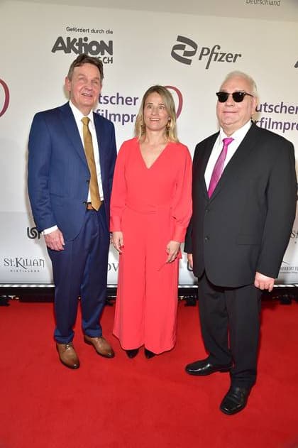 3. Deutschen Hörfilmpreis 2025. Andreas Bethke,Verena Bentele, Hans-Werner Lange Ankunft zum 23. Deutschen Hoerfilmpreis in Berlin, am 25.03.2025