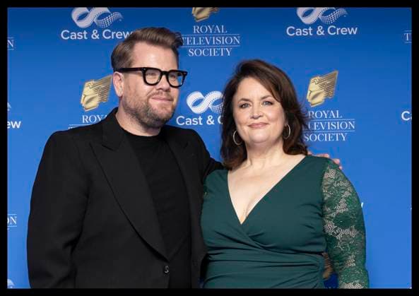 Entertainment Themen der Woche KW13 Entertainment Bilder des Tages . 25 03 2025. London, United Kingdom. James Corden and Ruth Jones arriving at the Royal Television Society Programme Awards in London.  xStephenxLockx xi-Imagesx IIM-25827-0013