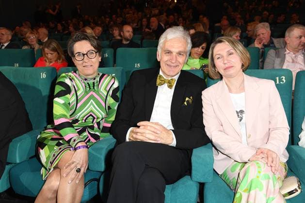 Christina Marx, Walter Sittler und Jette Foerster bei der Verleihung vom Deutschen Hoerfilmpreis am 25.03.2025 in Berlin Deutscher Hoerfilmpreis 2025 in Berlin