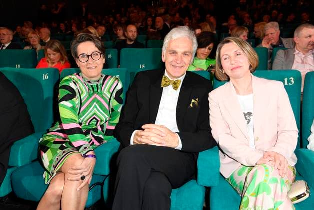 Christina Marx, Walter Sittler und Jette Foerster bei der Verleihung vom Deutschen Hoerfilmpreis am 25.03.2025 in Berlin Deutscher Hoerfilmpreis 2025 in Berlin