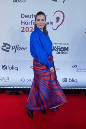 Nadine Heidenreich - Gaesteankunft zum 23. Deutschen Hoerfilmpreis 2025 im Colosseum Filmtheater in Berlin am 25.02.2025. 23.Deutscher Hoerfimpreis 2025