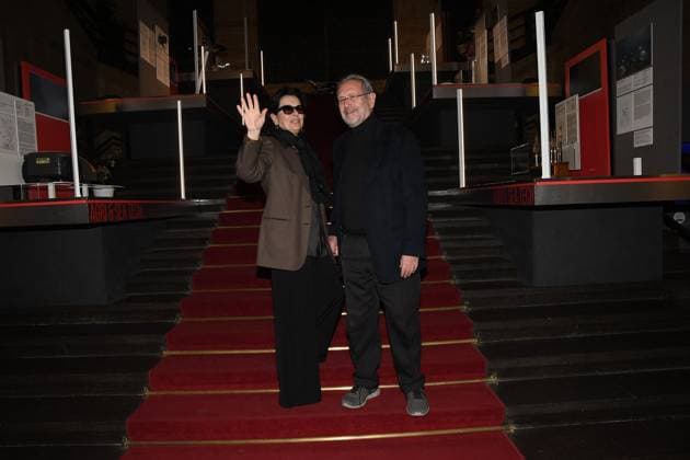Rome, Palazzo Piacentini Mimit Aphrodite Award 2025 Rome, Palazzo Piacentini Mimit Aphrodite Award 2025, In the photo: Monica Guerritore Roberto Zaccaria Rome Italy  Copyright: xIPA ABACAx