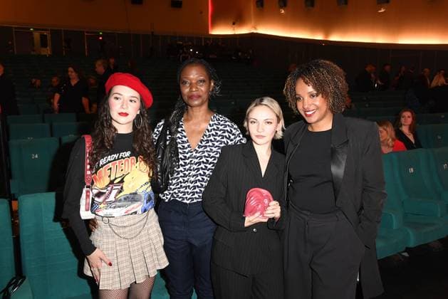 Julia Kelsch, Sheri Hagen, Emma Nova und Benita Bailey bei der Verleihung vom Deutschen Hoerfilmpreis am 25.03.2025 in Berlin Deutscher Hoerfilmpreis 2025 in Berlin