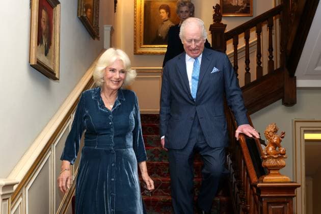 Entertainment Themen der Woche KW13 . 25 03 2025. London, United Kingdom. King Charles III and Queen Camilla at a reception to mark the launch of the Queen s Reading Room Medal at Clarence House in London.  xPoolx xi-Imagesx IIM-25835-0008