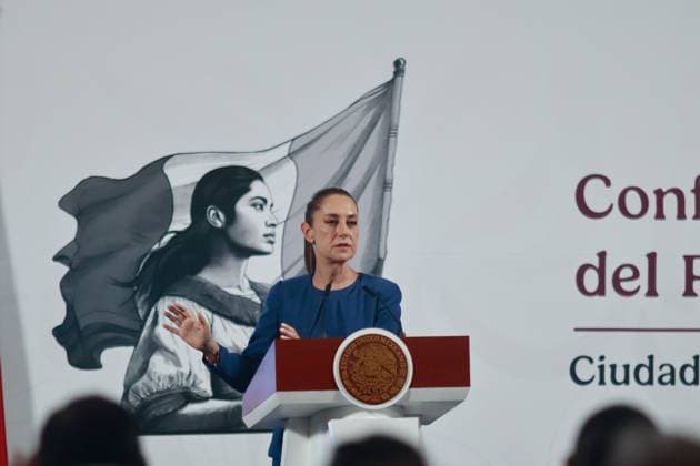 Mexico s President, Claudia Sheinbaum Pardo speaks during a briefing about the congressional decision on the case for the removal of the immunity of legislator Cuauhto moc Blanco after he was accused of sexual abuse. At National Palace. on March 26, 2025 in Mexico City, Mexico. Mexico City Mexico - ZUMAe321 20250326_zia_e321_003 Copyright: xCarlosxSantiagox