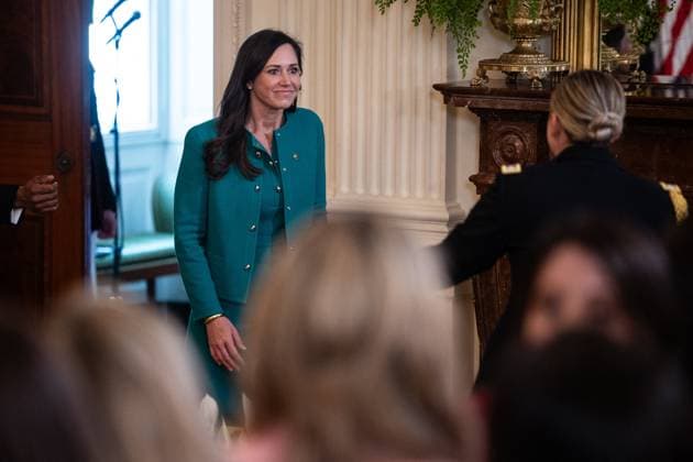 White House Sen. Katie Britt (R-Ala.) is seen during a Women s History Month event at the White House March 26, 2025. (Francis Chung POLITICO) Washington District of Columbia United States  Copyright: xPool ABACAx