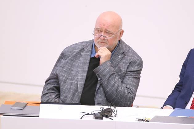Potsdam, Brandenburg, Deutschland, 27.03.2025: Landtag: 11. Landtagssitzung: Reinhard Simon, BSW *** Potsdam, Brandenburg, Germany, 27 03 2025 State Parliament 11 State Parliament session Reinhard Simon, BSW Copyright: xdtsxNachrichtenagenturx dts_63326