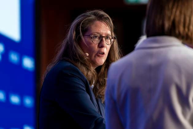 Zweiter Tag der EUROPE 2025-Konferenz Prof. Dr. Anke Kaysser-Pyzalla, Vorstandsvorsitzende des Deutschen Zentrums für Luft- und Raumfahrt (DLR), Margus Tsahkna, estnischer Außenminister, und Susanne Wiegand, ehemalige Vorstandsvorsitzende der RENK Group AG, diskutieren gemeinsam mit Moderatorin Dr. Anna Sauerbrey, Koordinatorin für Außenpolitik bei DIE ZEIT, über Sicherheit und Verteidigung am zweiten Tag der Konferenz EUROPE 2025 bei AXICA Berlin, am 27.03.2025. *** Second day of the EUROPE 2025 conference Prof Dr Anke Kaysser Pyzalla, CEO of the German Aerospace Center DLR , Margus Tsahkna, Estonian Foreign Minister, and Susanne Wiegand, former CEO of RENK Group AG, together with moderator Dr Anna Sauerbrey, Foreign Policy Coordina Copyright: xEVENTPRESSxJeremyxKnowlesx