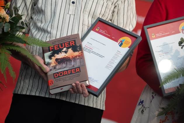 Preisverleihung des Preises der Leipziger Buchmesse: Preisträger Kristine Bilkau, Thomas Weiler und Irina Rastorgueva Leipziger Buchmesse 2025 Tag 1
