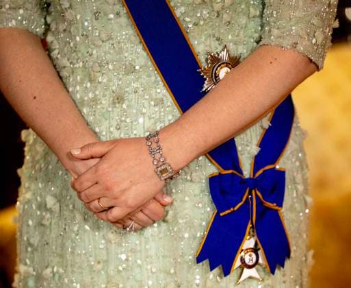 Luxemburger Royals veranstalteten Gala-Dinner für Tharman Shanmugaratnam aus Singapur 27-03-2025 Gala Grand Duchess Stephanie with Tharman Shanmugaratnam, President of the Republic of Singapore, and Mrs. Jane Ittogi Shanmugaratnam pictured at the state banquet before the statebanquet at Palais Grand-Ducal on the 1st day of the 2 day statevisit to Luxembourg. Â  Copyright: xPPEx
